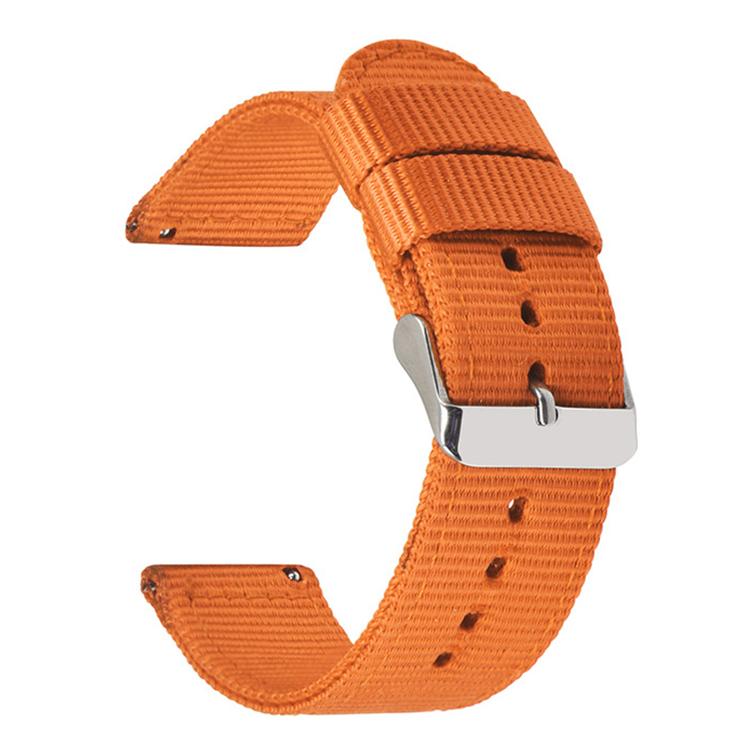 Cinturino per orologio in tela di nylon tinta unita con fibbia ad ardiglione in acciaio inossidabile., 18mm