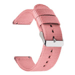 Cinturino per orologio in tela di nylon tinta unita con fibbia ad ardiglione in acciaio inossidabile., 20mm