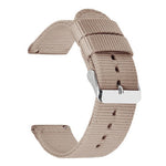 Cinturino per orologio in tela di nylon tinta unita con fibbia ad ardiglione in acciaio inossidabile., 20mm