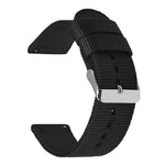 Cinturino per orologio in tela di nylon tinta unita con fibbia ad ardiglione in acciaio inossidabile., 22mm