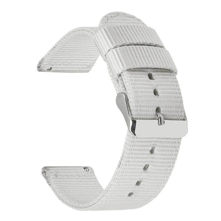 Cinturino per orologio in tela di nylon tinta unita con fibbia ad ardiglione in acciaio inossidabile., 22mm