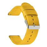 Cinturino per orologio in tela di nylon tinta unita con fibbia ad ardiglione in acciaio inossidabile., 24mm