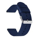 Cinturino per orologio in tela di nylon tinta unita con fibbia ad ardiglione in acciaio inossidabile., 24mm