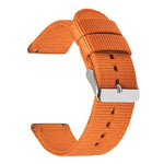 Cinturino per orologio in tela di nylon tinta unita con fibbia ad ardiglione in acciaio inossidabile., 24mm
