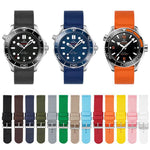 Cinturino per orologio in tela di nylon tinta unita con fibbia ad ardiglione in acciaio inossidabile., 24mm