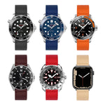 Cinturino per orologio in tela di nylon tinta unita con fibbia ad ardiglione in acciaio inossidabile., 20mm