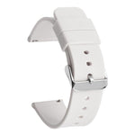 Cinturino per orologio impermeabile in silicone tinta unita con fibbia ad ardiglione in acciaio inossidabile color argento., 21mm