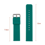 Cinturino per orologio impermeabile in silicone tinta unita con fibbia ad ardiglione in acciaio inossidabile color argento., 19mm