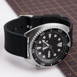 Cinturino per orologio impermeabile in silicone tinta unita con fibbia ad ardiglione in acciaio inossidabile color argento., 14mm, 15mm