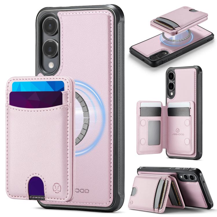 Custodia per telefono in pelle JEEHOOD J10 con porta carte a ribalta, MagSafe Split RFID., For Galaxy S25 FE 5G, For Samsung Galaxy S25 Edge 5G, For Samsung Galaxy S25 5G, For Samsung Galaxy S25+ 5G
