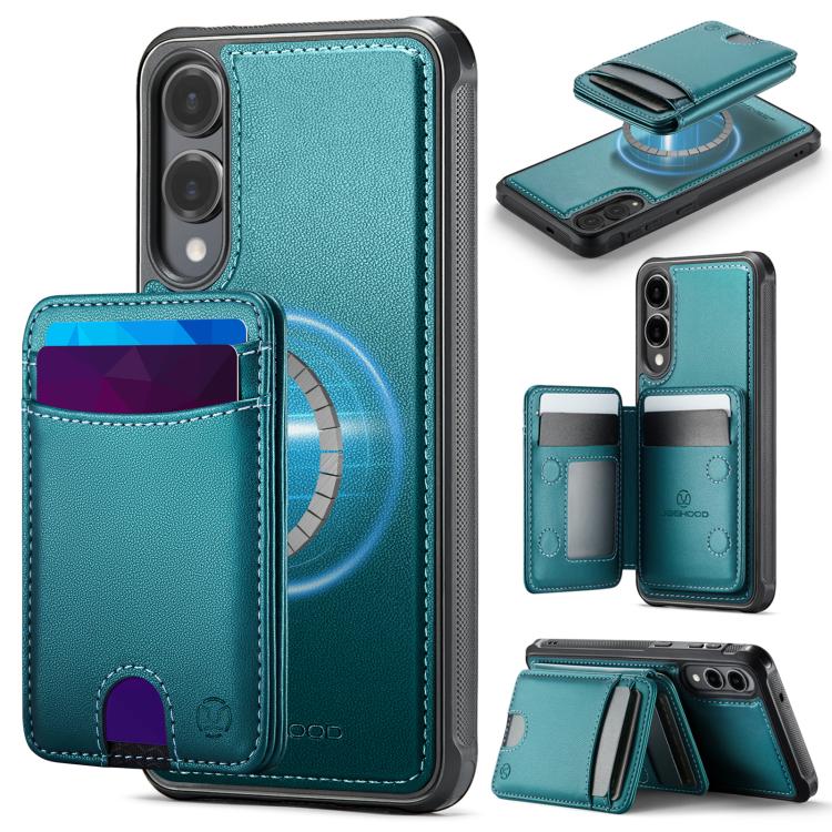 Custodia per telefono in pelle JEEHOOD J10 con porta carte a ribalta, MagSafe Split RFID., For Galaxy S25 FE 5G, For Samsung Galaxy S25 Edge 5G, For Samsung Galaxy S25 5G, For Samsung Galaxy S25+ 5G