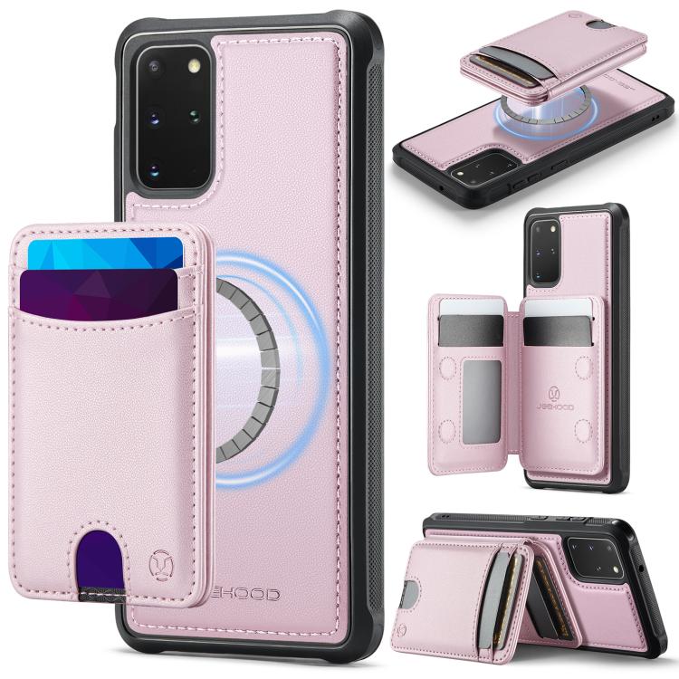 Custodia per telefono in pelle JEEHOOD J10 con porta carte a ribalta, MagSafe Split RFID., For Samsung Galaxy S22 5G, For Samsung Galaxy S21 FE 5G, For Samsung Galaxy S20 Ultra 5G, For Samsung Galaxy S20+ 5G