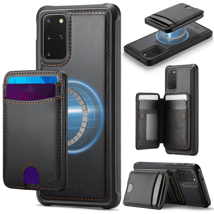 Custodia per telefono in pelle JEEHOOD J10 con porta carte a ribalta, MagSafe Split RFID., For Samsung Galaxy S22 5G, For Samsung Galaxy S21 FE 5G, For Samsung Galaxy S20 Ultra 5G, For Samsung Galaxy S20+ 5G