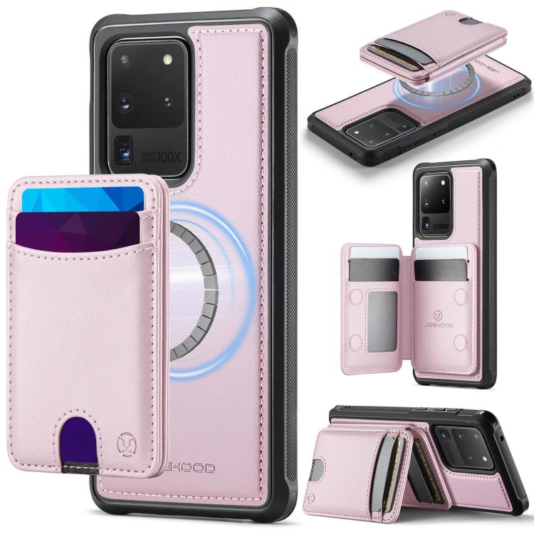 Custodia per telefono in pelle JEEHOOD J10 con porta carte a ribalta, MagSafe Split RFID., For Samsung Galaxy S22 5G, For Samsung Galaxy S21 FE 5G, For Samsung Galaxy S20 Ultra 5G, For Samsung Galaxy S20+ 5G