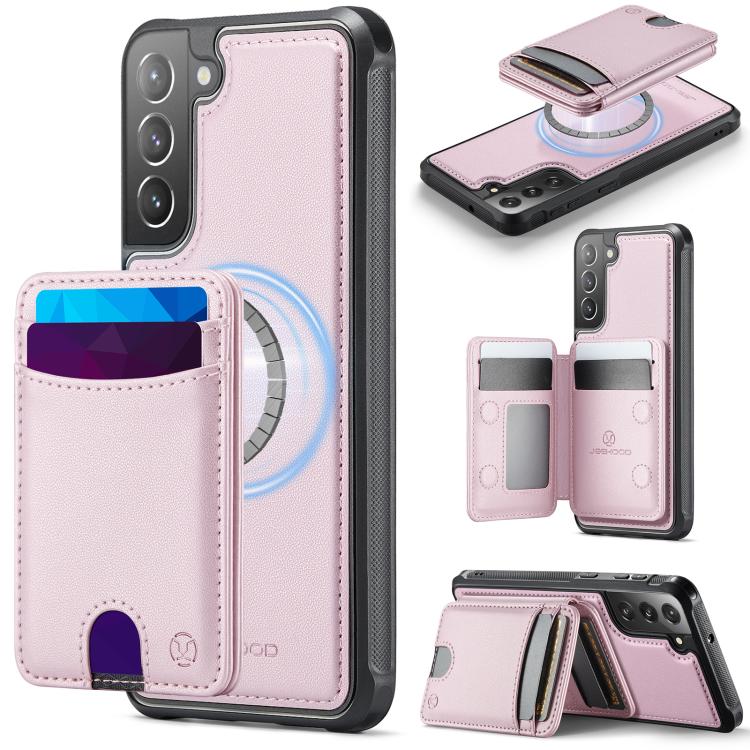 Custodia per telefono in pelle JEEHOOD J10 con porta carte a ribalta, MagSafe Split RFID., For Samsung Galaxy S22 5G, For Samsung Galaxy S21 FE 5G, For Samsung Galaxy S20 Ultra 5G, For Samsung Galaxy S20+ 5G
