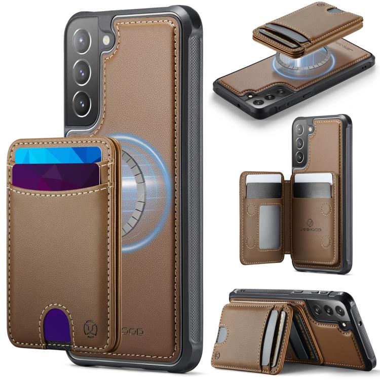 Custodia per telefono in pelle JEEHOOD J10 con porta carte a ribalta, MagSafe Split RFID., For Samsung Galaxy S23 5G, For Samsung Galaxy S20 FE, For Samsung Galaxy S22 Ultra 5G, For Samsung Galaxy S22+ 5G