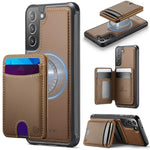 Custodia per telefono in pelle JEEHOOD J10 con porta carte a ribalta, MagSafe Split RFID., For Samsung Galaxy S22 5G, For Samsung Galaxy S21 FE 5G, For Samsung Galaxy S20 Ultra 5G, For Samsung Galaxy S20+ 5G