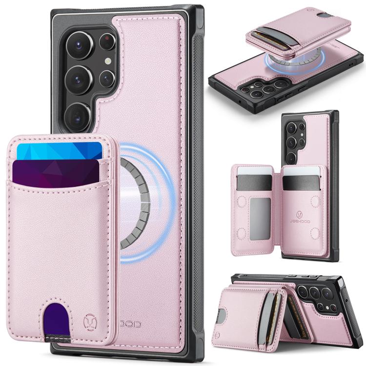 Custodia per telefono in pelle JEEHOOD J10 con porta carte a ribalta, MagSafe Split RFID., For Samsung Galaxy S23 5G, For Samsung Galaxy S20 FE, For Samsung Galaxy S22 Ultra 5G, For Samsung Galaxy S22+ 5G