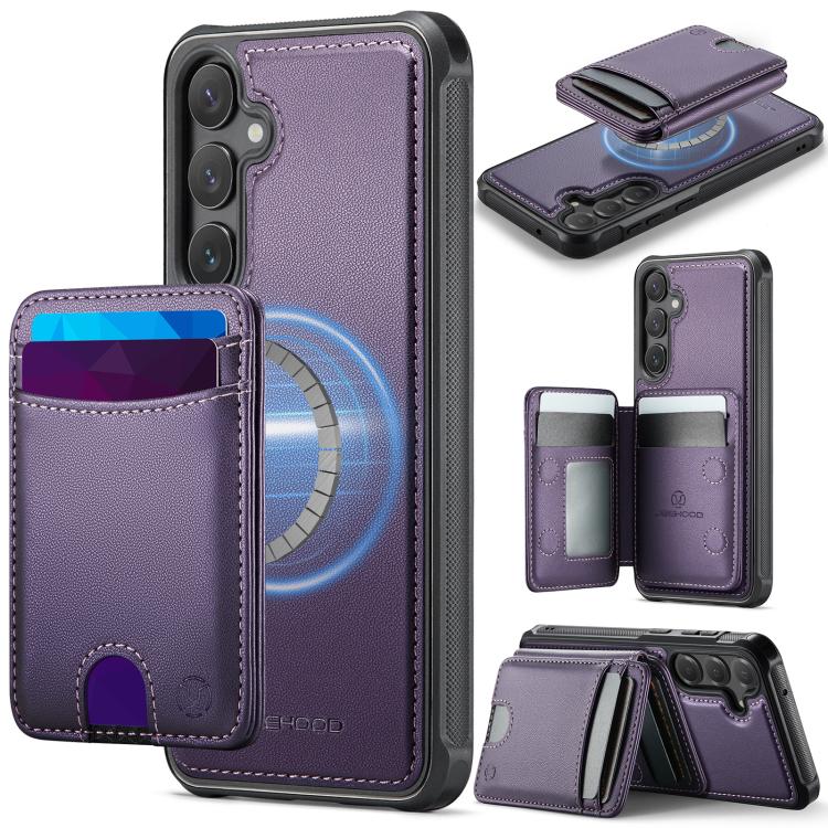 Custodia per telefono in pelle JEEHOOD J10 con porta carte a ribalta, MagSafe Split RFID., For Samsung Galaxy S24 5G, For Samsung Galaxy S23 FE 5G, For Samsung Galaxy S23 Ultra 5G, For Samsung Galaxy S23+ 5G