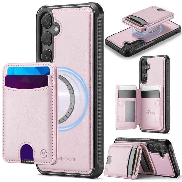 Custodia per telefono in pelle JEEHOOD J10 con porta carte a ribalta, MagSafe Split RFID., For Samsung Galaxy S24 5G, For Samsung Galaxy S23 FE 5G, For Samsung Galaxy S23 Ultra 5G, For Samsung Galaxy S23+ 5G