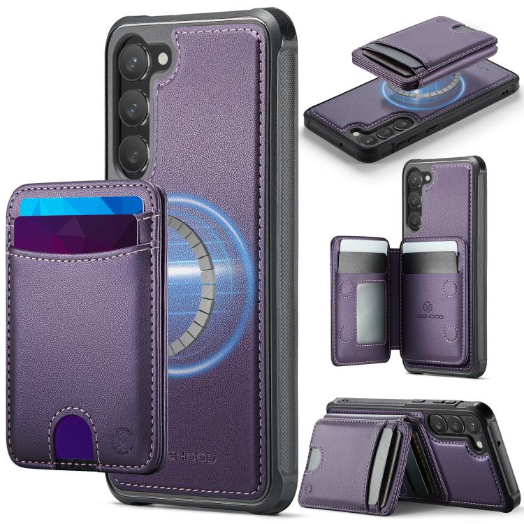 Custodia per telefono in pelle JEEHOOD J10 con porta carte a ribalta, MagSafe Split RFID., For Samsung Galaxy S23 5G, For Samsung Galaxy S20 FE, For Samsung Galaxy S22 Ultra 5G, For Samsung Galaxy S22+ 5G