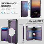 Custodia per telefono in pelle JEEHOOD J10 con porta carte a ribalta, MagSafe Split RFID., For Samsung Galaxy S23 5G, For Samsung Galaxy S20 FE, For Samsung Galaxy S22 Ultra 5G, For Samsung Galaxy S22+ 5G