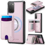 Custodia per telefono in pelle JEEHOOD J10 con porta carte a ribalta, MagSafe Split RFID., For Samsung Galaxy S20