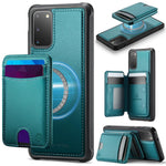 Custodia per telefono in pelle JEEHOOD J10 con porta carte a ribalta, MagSafe Split RFID., For Samsung Galaxy S20