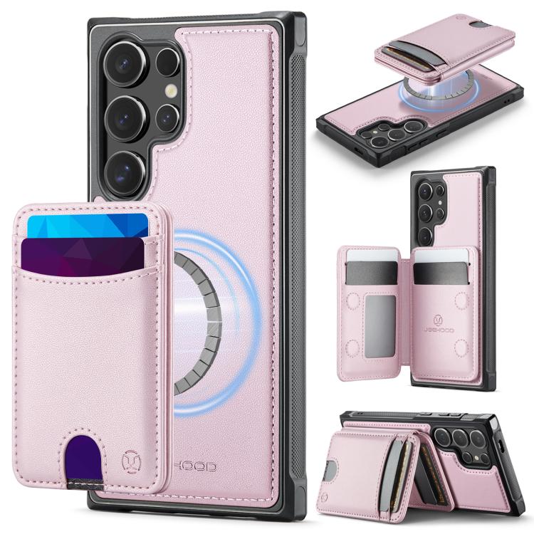 Custodia per telefono in pelle JEEHOOD J10 con porta carte a ribalta, MagSafe Split RFID., For Galaxy S26 FE 5G, For Samsung Galaxy S26+ 5G, For Samsung Galaxy S26 Ultra 5G, For Samsung Galaxy S26 5G