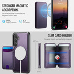 Custodia per telefono in pelle JEEHOOD J10 con porta carte a ribalta, MagSafe Split RFID., For Galaxy S26 FE 5G, For Samsung Galaxy S26+ 5G, For Samsung Galaxy S26 Ultra 5G, For Samsung Galaxy S26 5G