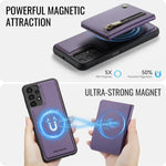 JEEHOOD J12 Esclusiva custodia per telefono con cerniera, protezione RFID e MagSafe, porta carte., For Samsung Galaxy A23 4G / 5G, For Samsung Galaxy A34 5G, For Samsung Galaxy A54 5G, For Samsung Galaxy A13 4G / 5G / A04s