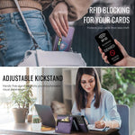 JEEHOOD J12 Esclusiva custodia per telefono con cerniera, protezione RFID e MagSafe, porta carte., For Samsung Galaxy A23 4G / 5G, For Samsung Galaxy A34 5G, For Samsung Galaxy A54 5G, For Samsung Galaxy A13 4G / 5G / A04s