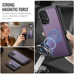 JEEHOOD J12 Esclusiva custodia per telefono con cerniera, protezione RFID e MagSafe, porta carte., For Samsung Galaxy A23 4G / 5G, For Samsung Galaxy A34 5G, For Samsung Galaxy A54 5G, For Samsung Galaxy A13 4G / 5G / A04s
