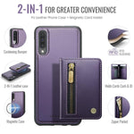 JEEHOOD J12 Esclusiva custodia per telefono con cerniera, protezione RFID e MagSafe, porta carte., For Samsung Galaxy A50