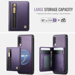 JEEHOOD J12 Esclusiva custodia per telefono con cerniera, protezione RFID e MagSafe, porta carte., For Samsung Galaxy A50