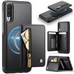 JEEHOOD J12 Esclusiva custodia per telefono con cerniera, protezione RFID e MagSafe, porta carte., For Samsung Galaxy A50