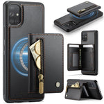 JEEHOOD J12 Esclusiva custodia per telefono con cerniera, protezione RFID e MagSafe, porta carte., For Samsung Galaxy A53 5G, For Samsung Galaxy A33 5G, For Samsung Galaxy A52 4G / 5G / A52s 5G, For Samsung Galaxy A51 4G