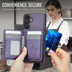 JEEHOOD J12 Esclusiva custodia per telefono con cerniera, protezione RFID e MagSafe, porta carte., For Samsung Galaxy A16 5G / 4G, For Samsung Galaxy A15 4G / 5G, For Samsung Galaxy A55 5G, For Samsung Galaxy A35 5G