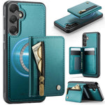 JEEHOOD J12 Esclusiva custodia per telefono con cerniera, protezione RFID e MagSafe, porta carte., For Samsung Galaxy A16 5G / 4G, For Samsung Galaxy A15 4G / 5G, For Samsung Galaxy A55 5G, For Samsung Galaxy A35 5G