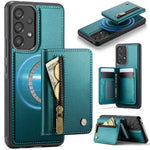JEEHOOD J12 Esclusiva custodia per telefono con cerniera, protezione RFID e MagSafe, porta carte., For Samsung Galaxy A53 5G, For Samsung Galaxy A33 5G, For Samsung Galaxy A52 4G / 5G / A52s 5G, For Samsung Galaxy A51 4G