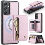JEEHOOD J12 Esclusiva custodia per telefono con cerniera, protezione RFID e MagSafe, porta carte., For Samsung Galaxy A23 4G / 5G, For Samsung Galaxy A34 5G, For Samsung Galaxy A54 5G, For Samsung Galaxy A13 4G / 5G / A04s