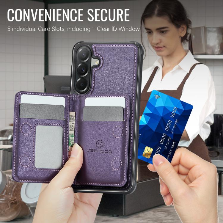 JEEHOOD J12 Esclusiva custodia per telefono con cerniera, protezione RFID e MagSafe, porta carte., For Samsung Galaxy A57 5G, For Galaxy A27 5G, For Samsung Galaxy A56 5G, For Samsung Galaxy A36 5G
