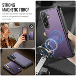 JEEHOOD J12 Esclusiva custodia per telefono con cerniera, protezione RFID e MagSafe, porta carte., For Samsung Galaxy A57 5G, For Galaxy A27 5G, For Samsung Galaxy A56 5G, For Samsung Galaxy A36 5G