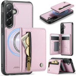JEEHOOD J12 Esclusiva custodia per telefono con cerniera, protezione RFID e MagSafe, porta carte., For Samsung Galaxy A57 5G, For Galaxy A27 5G, For Samsung Galaxy A56 5G, For Samsung Galaxy A36 5G