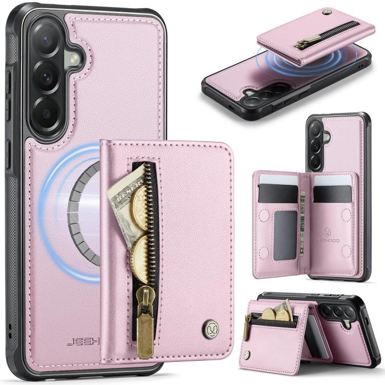 JEEHOOD J12 Esclusiva custodia per telefono con cerniera, protezione RFID e MagSafe, porta carte., For Samsung Galaxy A57 5G, For Galaxy A27 5G, For Samsung Galaxy A56 5G, For Samsung Galaxy A36 5G