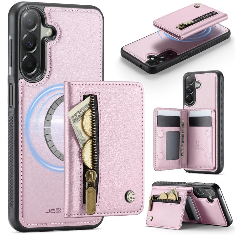 JEEHOOD J12 Esclusiva custodia per telefono con cerniera, protezione RFID e MagSafe, porta carte., For Samsung Galaxy A57 5G, For Galaxy A27 5G, For Samsung Galaxy A56 5G, For Samsung Galaxy A36 5G