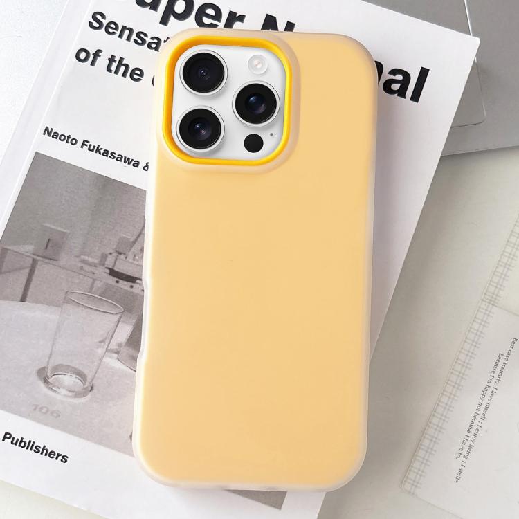 Custodia per telefono ibrida in PC e TPU con finitura opaca color gelatina, For iPhone 16 Pro Max, For iPhone 16 Pro