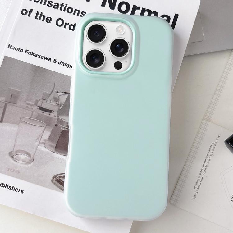 Custodia per telefono ibrida in PC e TPU con finitura opaca color gelatina, For iPhone 16 Pro Max, For iPhone 16 Pro