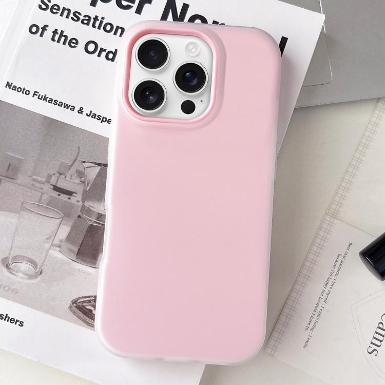 Custodia per telefono ibrida in PC e TPU con finitura opaca color gelatina, For iPhone 16 Pro Max, For iPhone 16 Pro