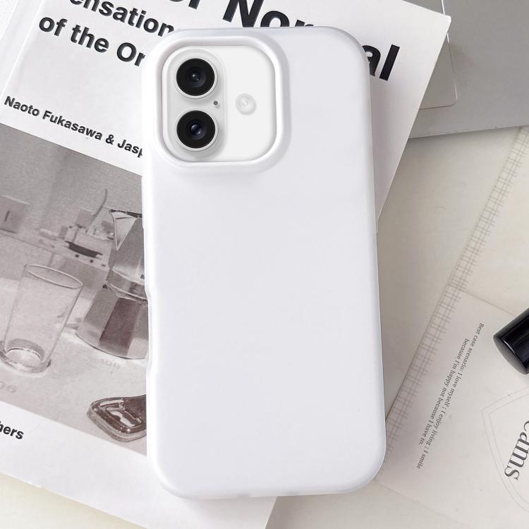 Custodia per telefono ibrida in PC e TPU con finitura opaca color gelatina, For iPhone 16 Plus, For iPhone 16